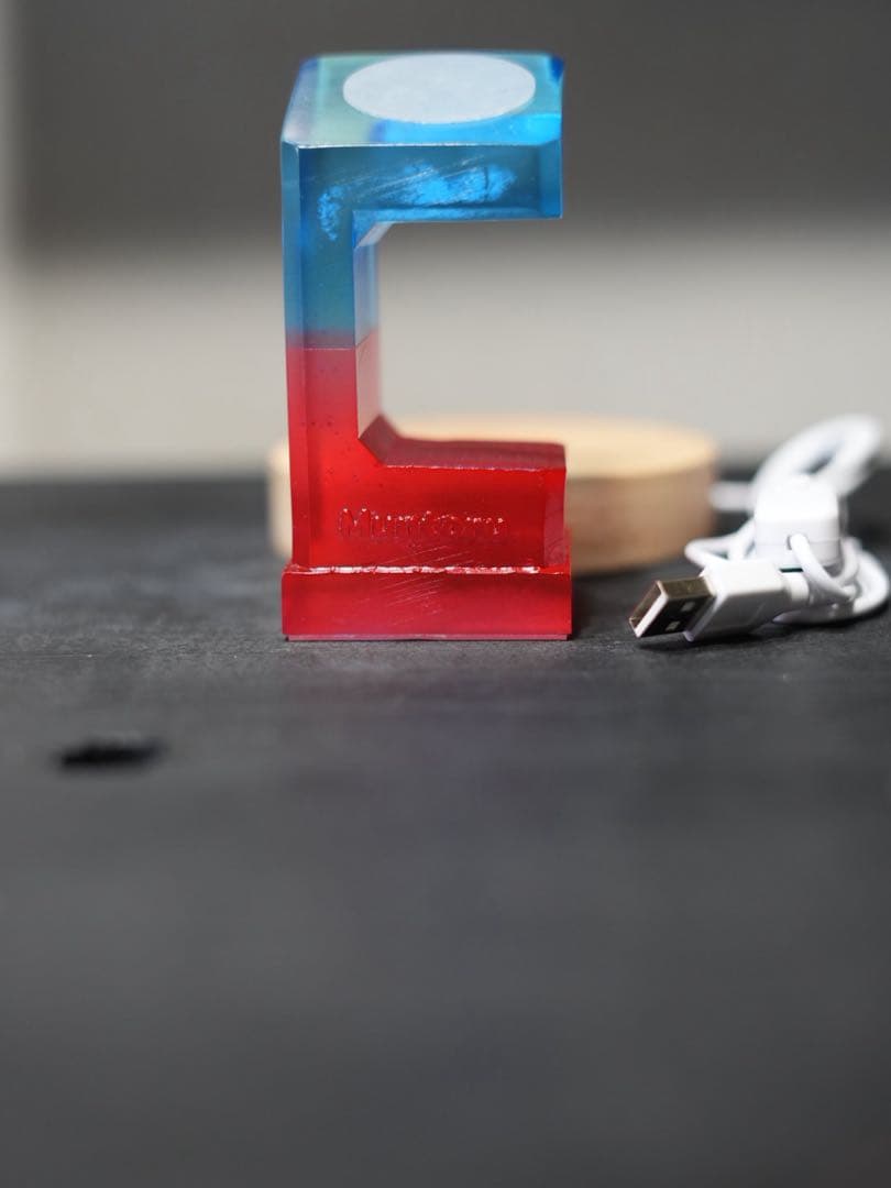 腕時計スタンド クリアレジンムントル バイカラー