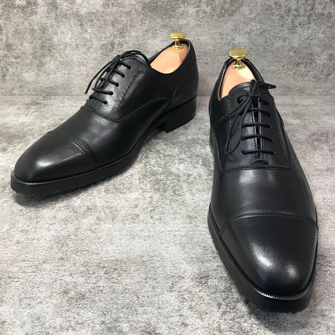 【極美品】リーガル 35HR 幅広25cm 3E 防水 ストレートチップ 黒