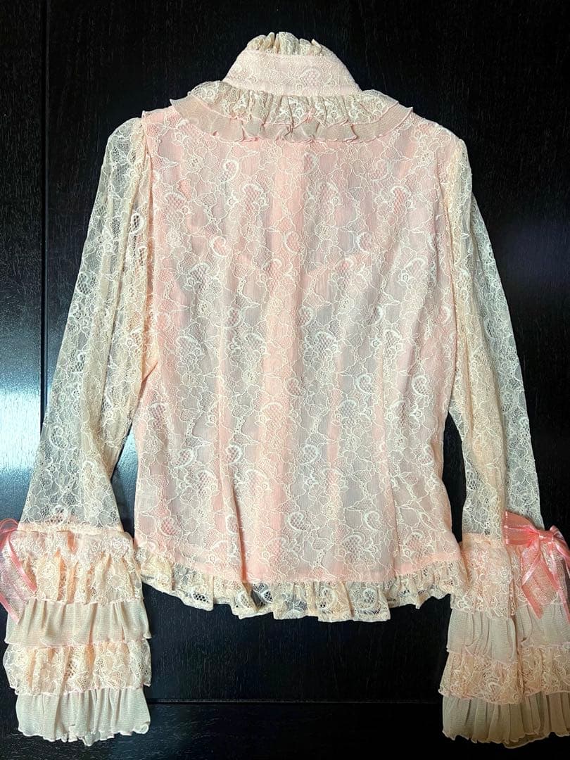 追加のお値下げ♪新品未使用BABY♡総レース姫袖ブラウス(日本製)