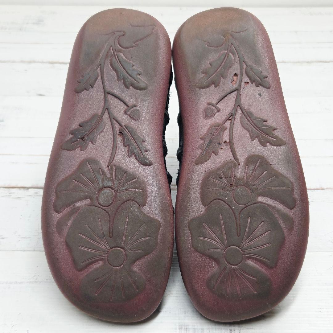 【美品】Estacion エスタシオン ショートブーツ シュリンクレザー M