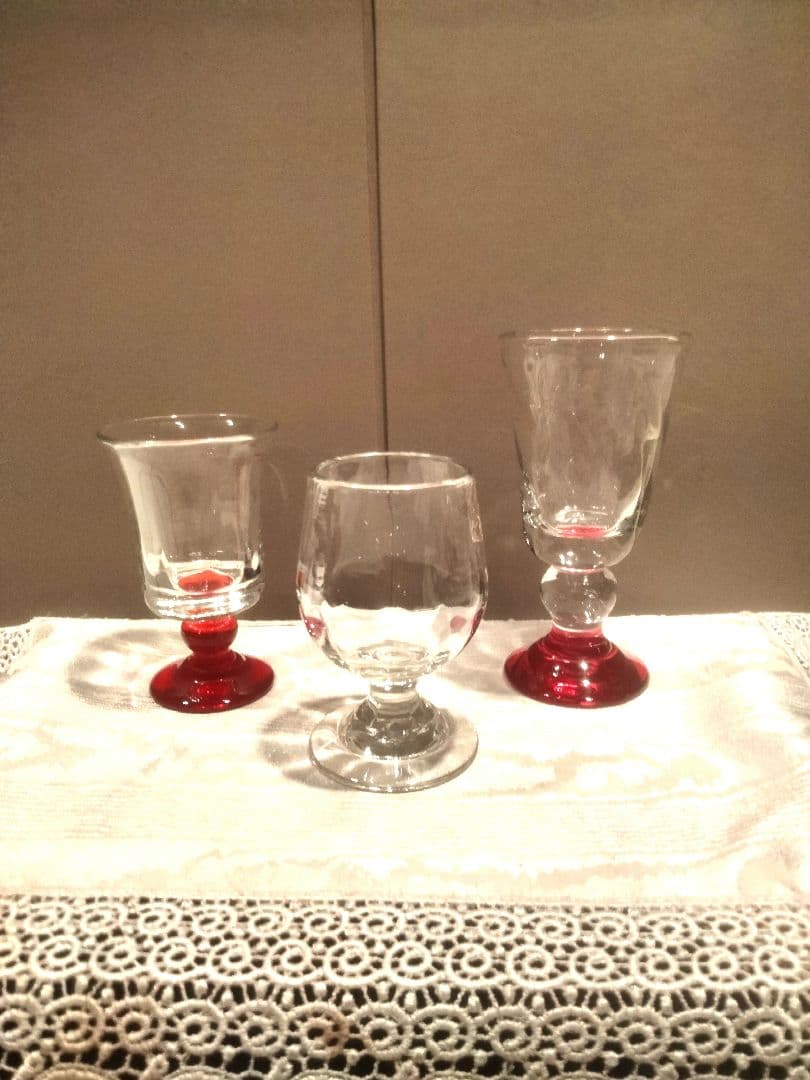 倉敷ガラス　名工　小谷眞三 リキュールグラス3個とカラー写真集