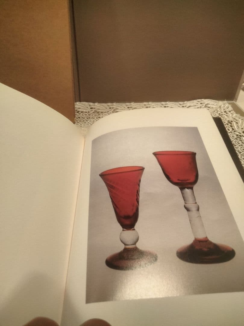 倉敷ガラス　名工　小谷眞三 リキュールグラス3個とカラー写真集