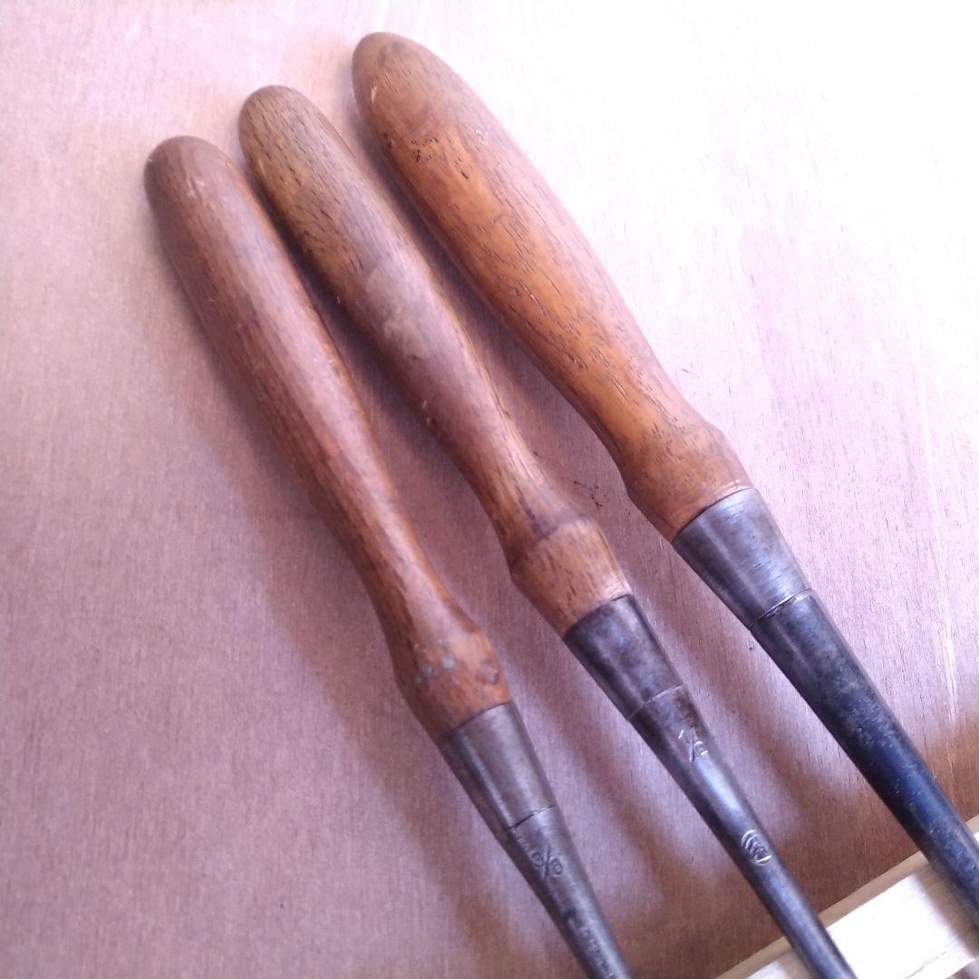 外丸コテノミ 彫刻ノミ 3本組