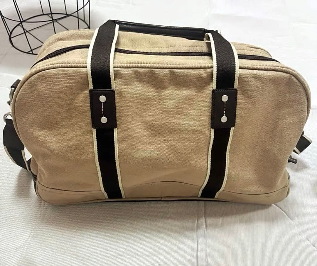 COACH【コーチ】ボストンバッグ キャンバス レザー　ベージュ 旅行