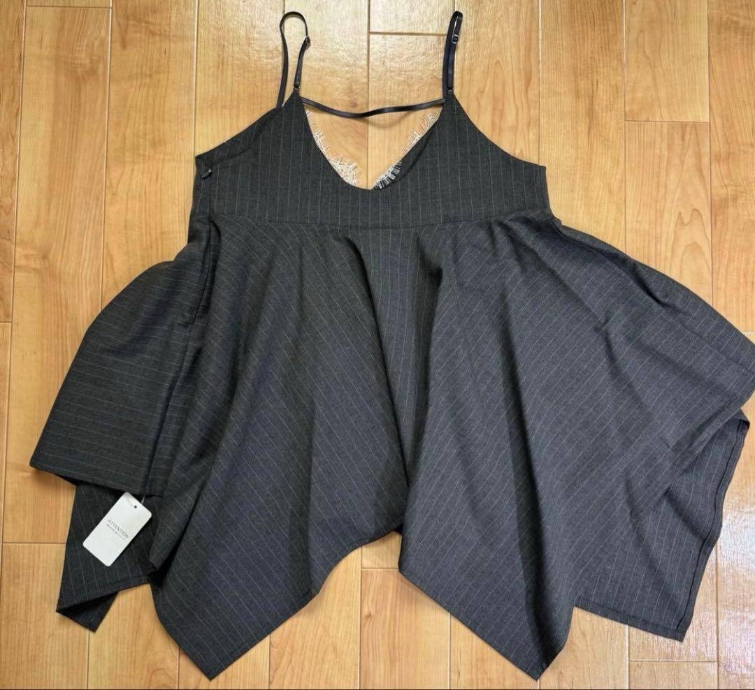 新品未使用タグ付き自宅保管 レース チュニック ミニワンピ 重ね着 レイヤード