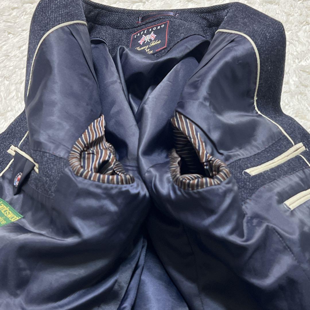 【美品】MOON社 英国生地 ラムズウール テーラードジャケットAB6 L相当