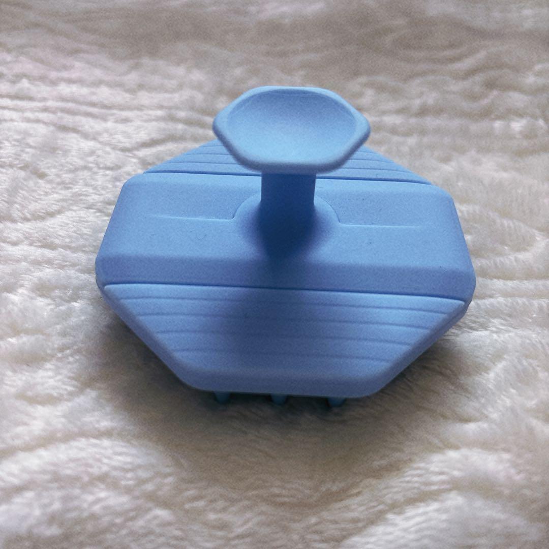 【ブラック ライトブルー】頭皮マッサージブラシ 柔らかい 2点セット 男女兼用