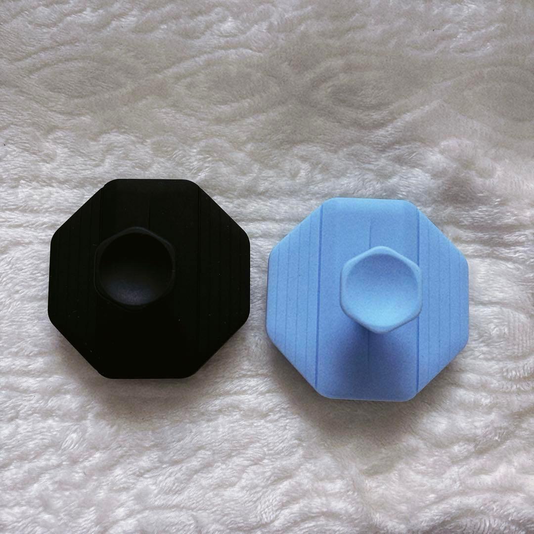 【ブラック ライトブルー】頭皮マッサージブラシ 柔らかい 2点セット 男女兼用