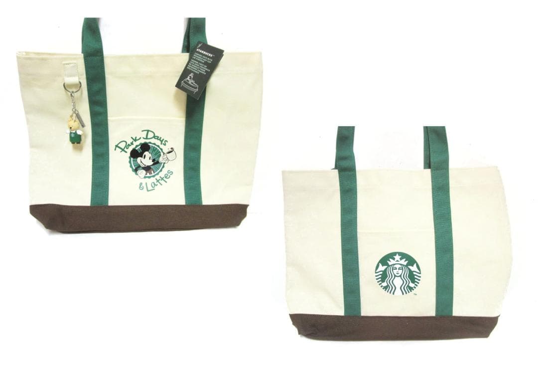 スターバックス ミッキー トートバッグ スタバ ベアリスタ ストッパー付き