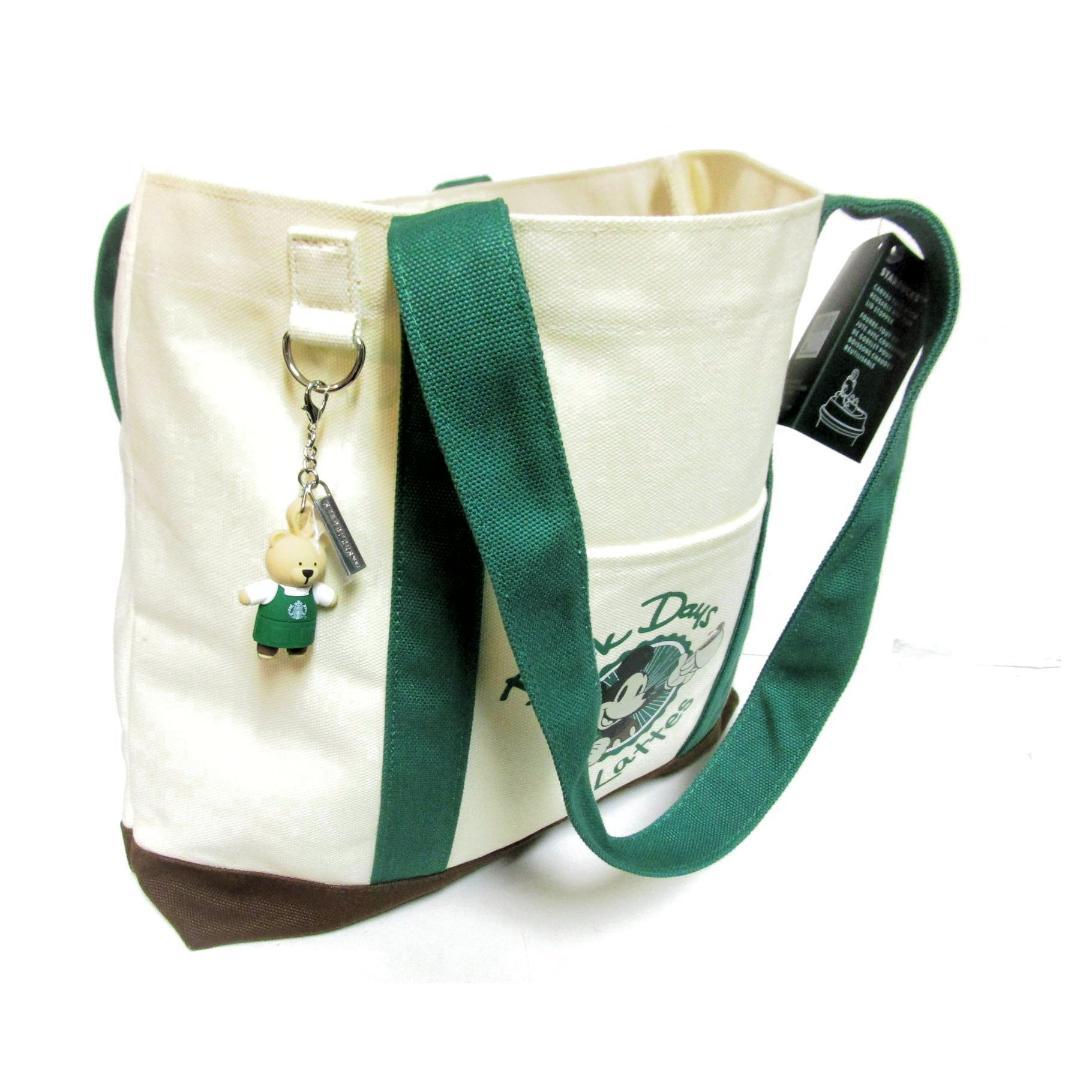 スターバックス ミッキー トートバッグ スタバ ベアリスタ ストッパー付き