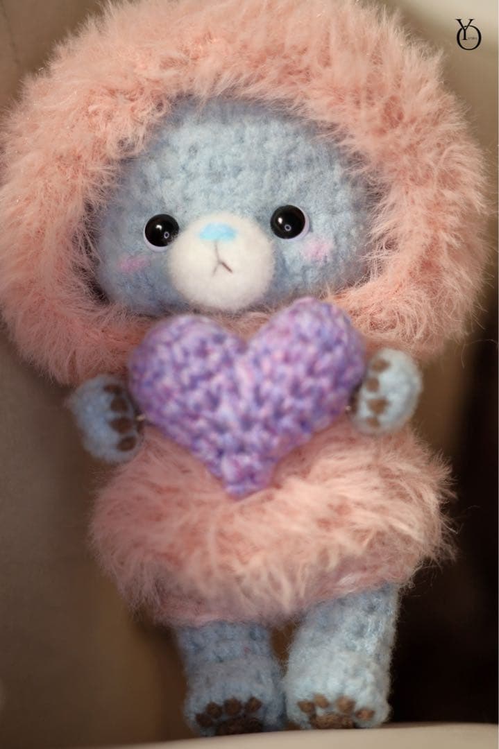 バレンタイン あみぐるみ くま フーディー フード ハート