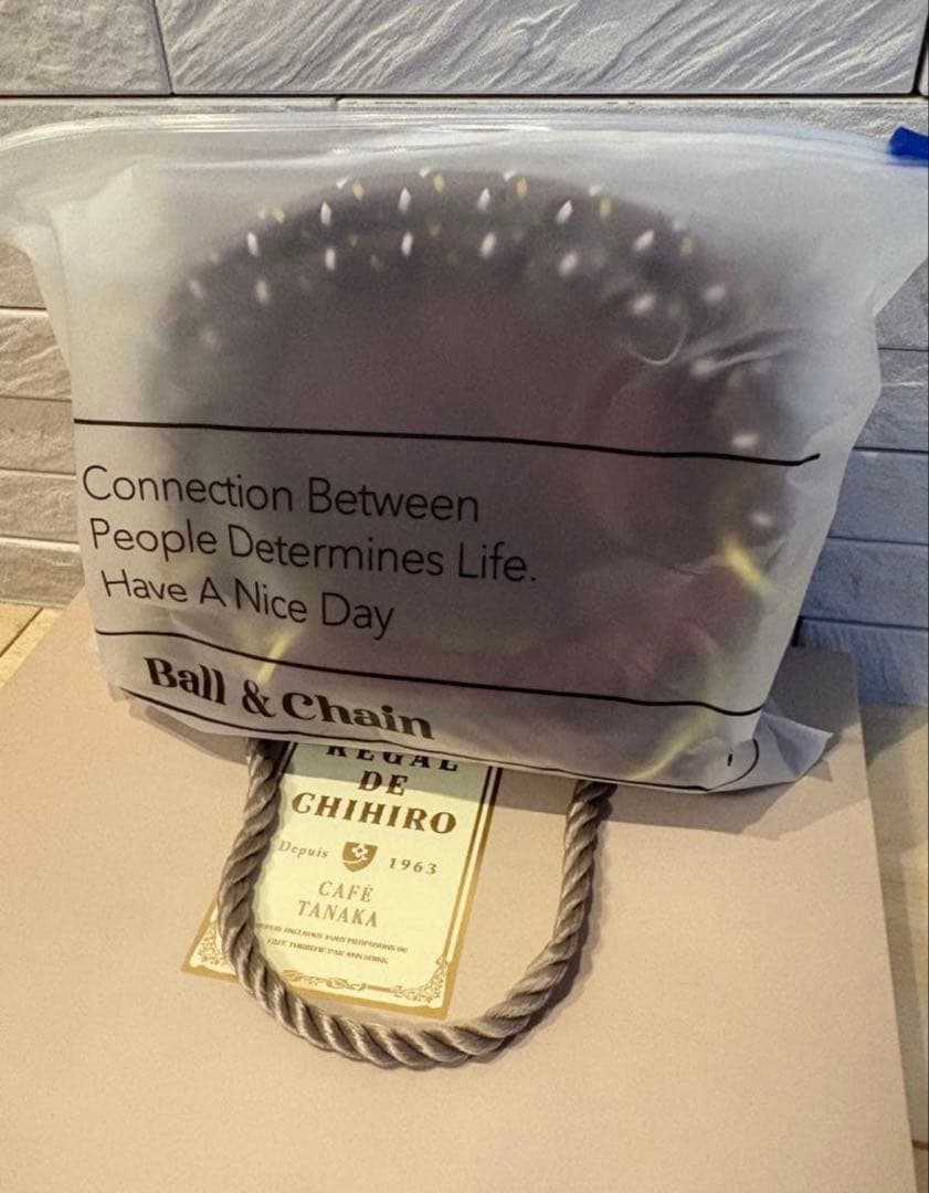 新品未使用　カフェタナカ　ボールアンドチェーン コラボ　エコバッグ　限定　M