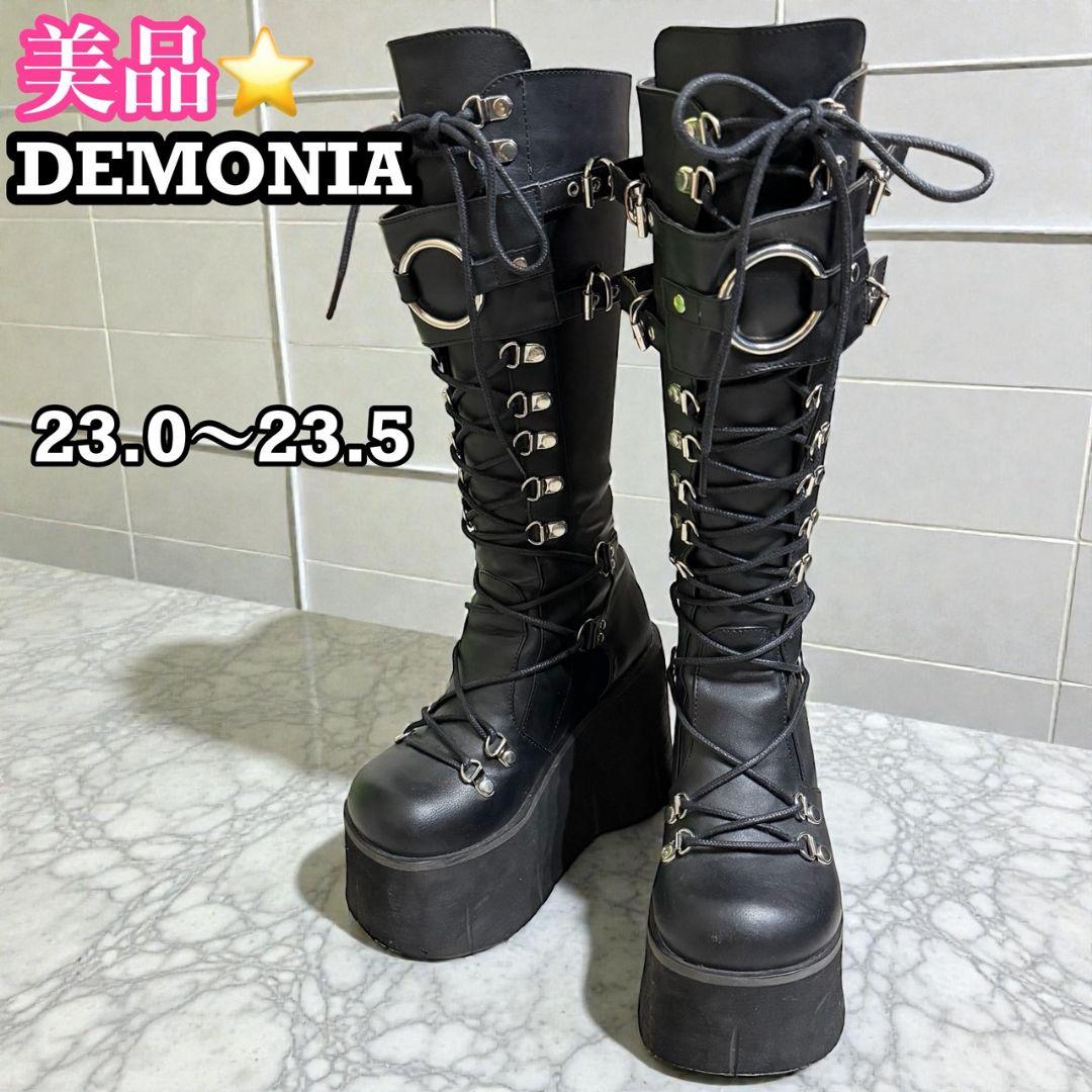 【DEMONIA】KERA-200 / 厚底ロングブーツ　US6 23〜23.5