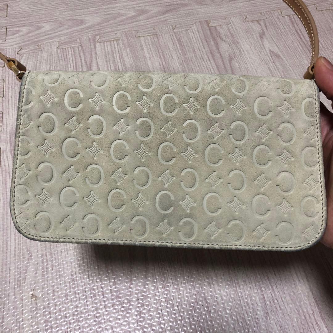セリーヌ　スエード　ショルダーバッグ