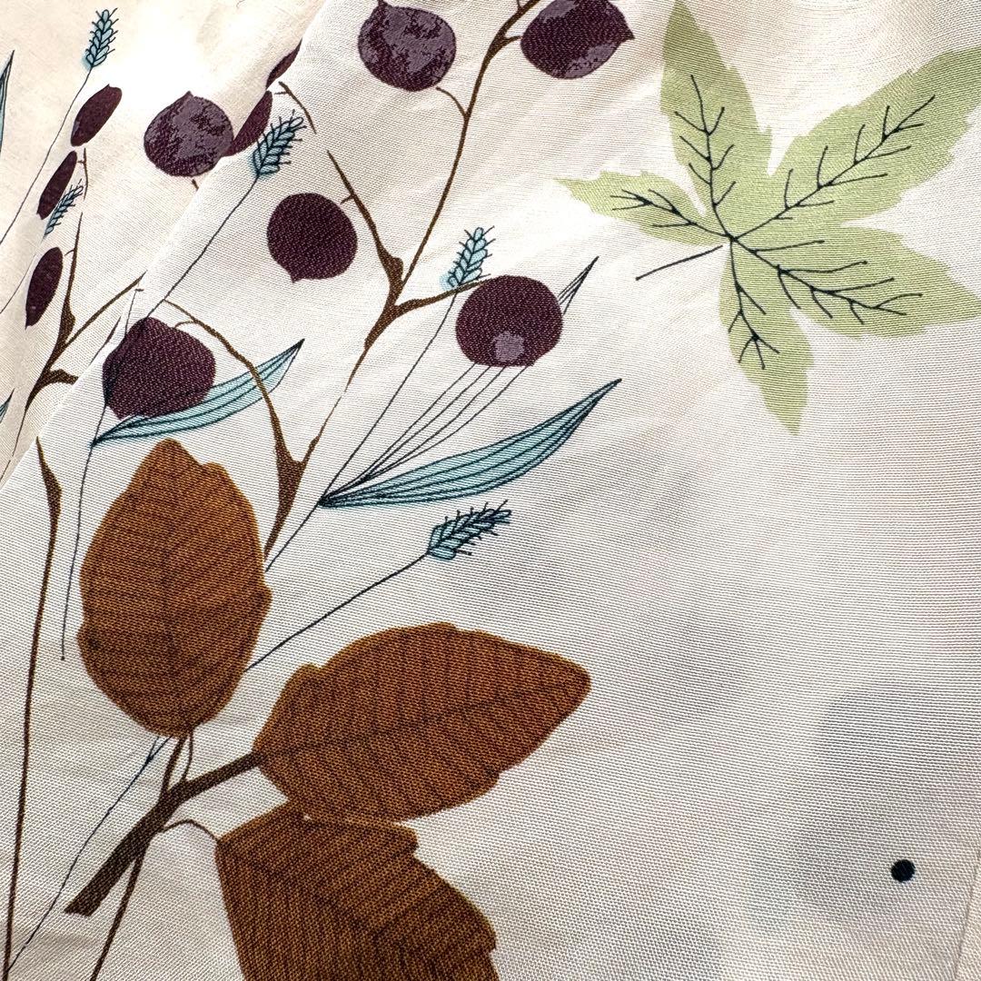 【美品】　マーガレットハウエル　ボタニカル柄　長袖シャツ　ブラウス　サイズM