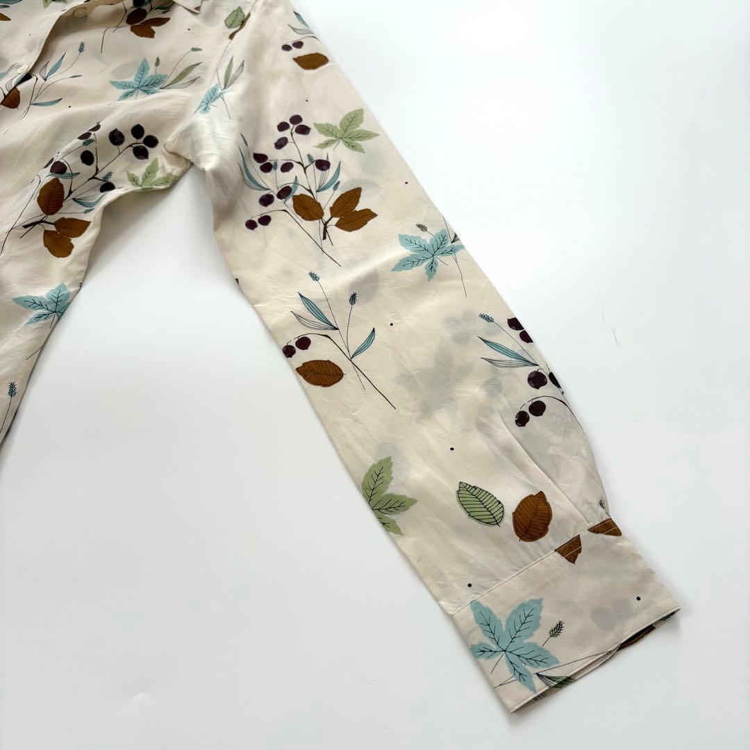 【美品】　マーガレットハウエル　ボタニカル柄　長袖シャツ　ブラウス　サイズM