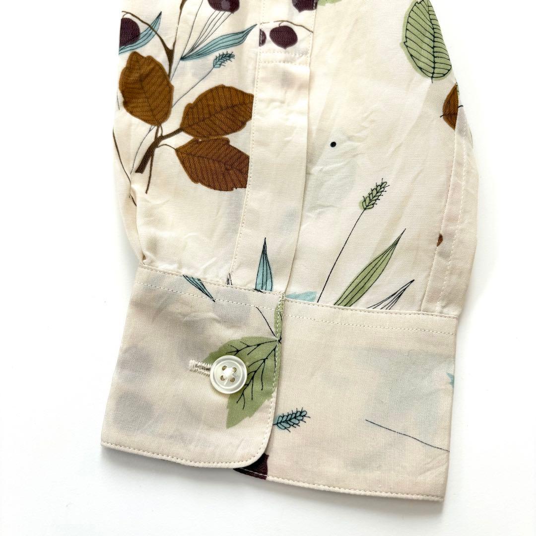 【美品】　マーガレットハウエル　ボタニカル柄　長袖シャツ　ブラウス　サイズM