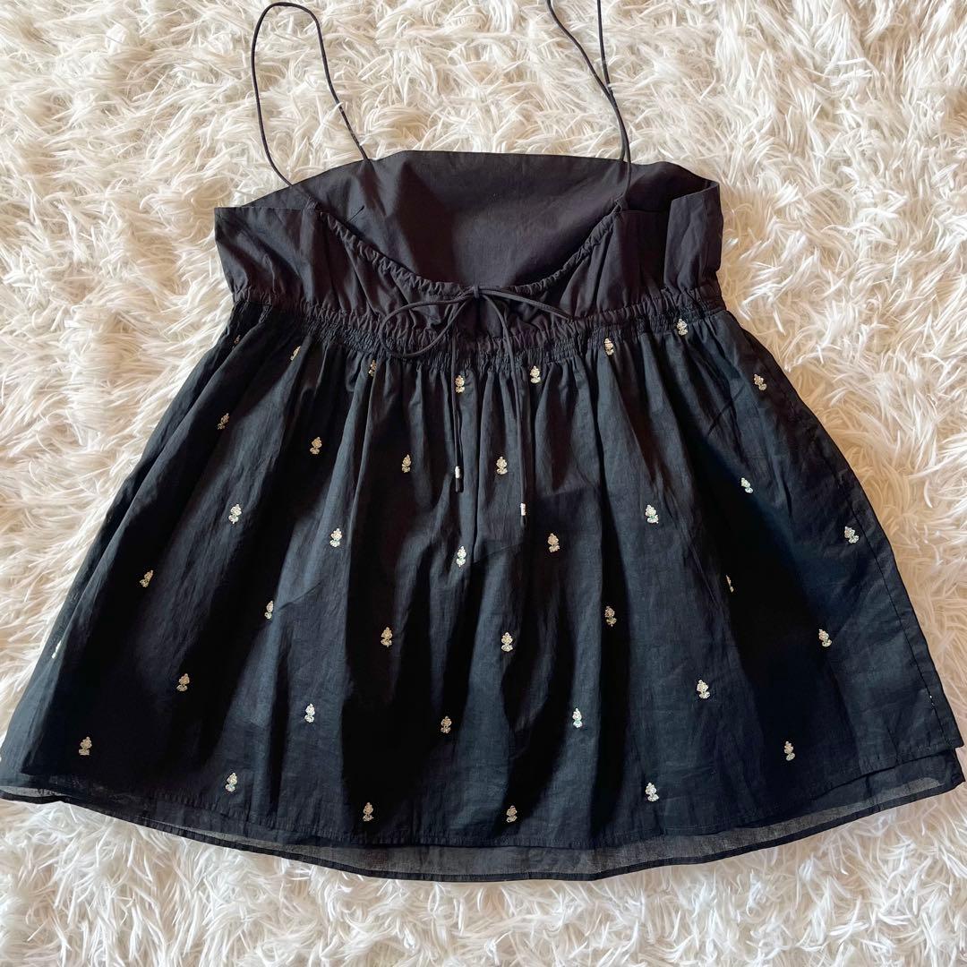 極美品✨ ヌキテパ 2025 完売品 別注 ブラックポプリン オーガンザキャミ