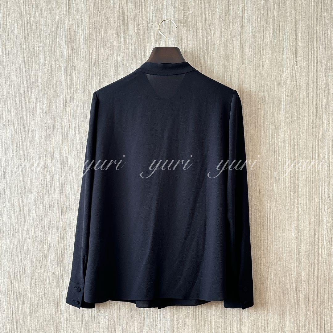 【1178】アナイ　ジョーゼットボウタイ　ブラウス　黒　38