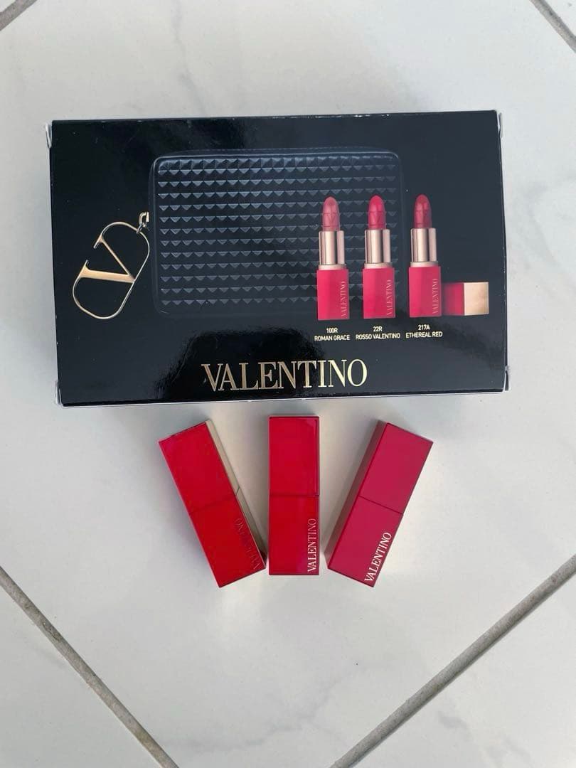 【値下げ】VALENTINOミニロッソ☆リップスティック☆ギフトセット ポーチ