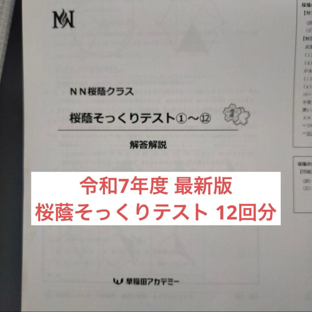 早稲田アカデミー2025　NN桜蔭クラス 桜蔭そっくりテスト 解答解説付　未使用