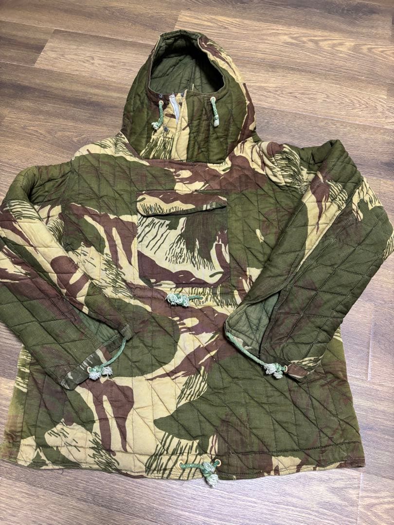 60s パキスタン軍　ブラッシュストロークカモ パーカー　キルティング　軍パン