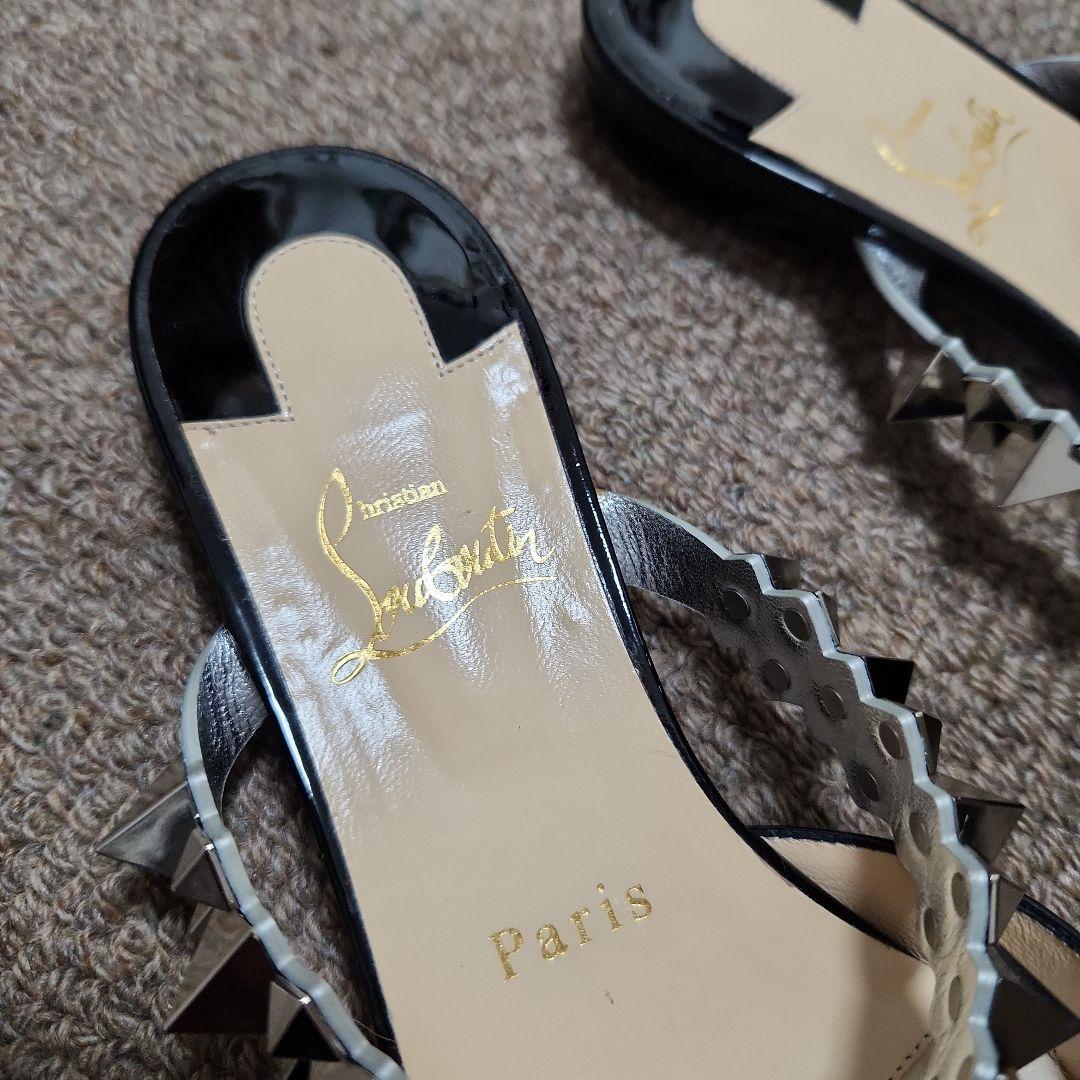 クリスチャンルブタン　美品　36ハーフ　サンダルミュール