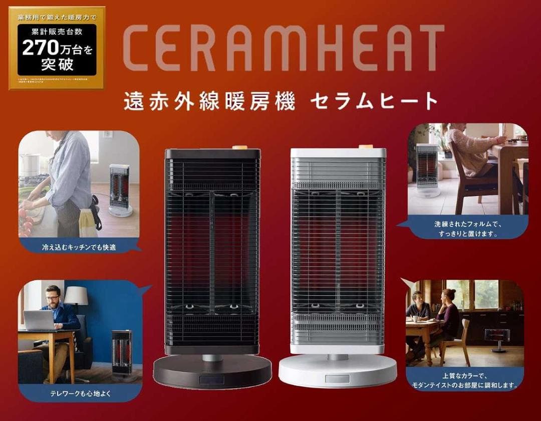 新品★ダイキン 遠赤外線ストーブヒーター セラムヒート ERFT116AS-W
