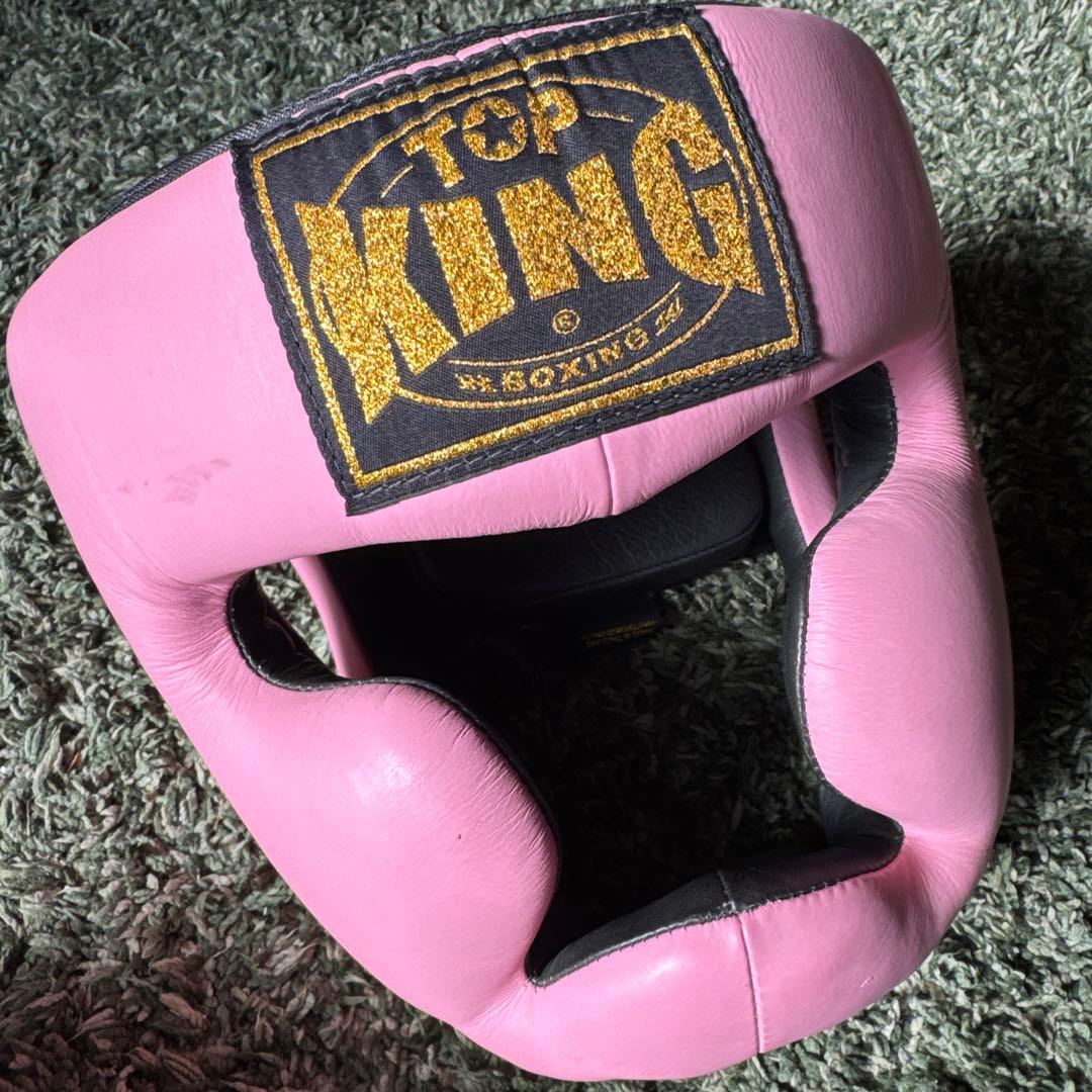 TOP KING ボクシング ヘッドギア Lサイズ ピンク