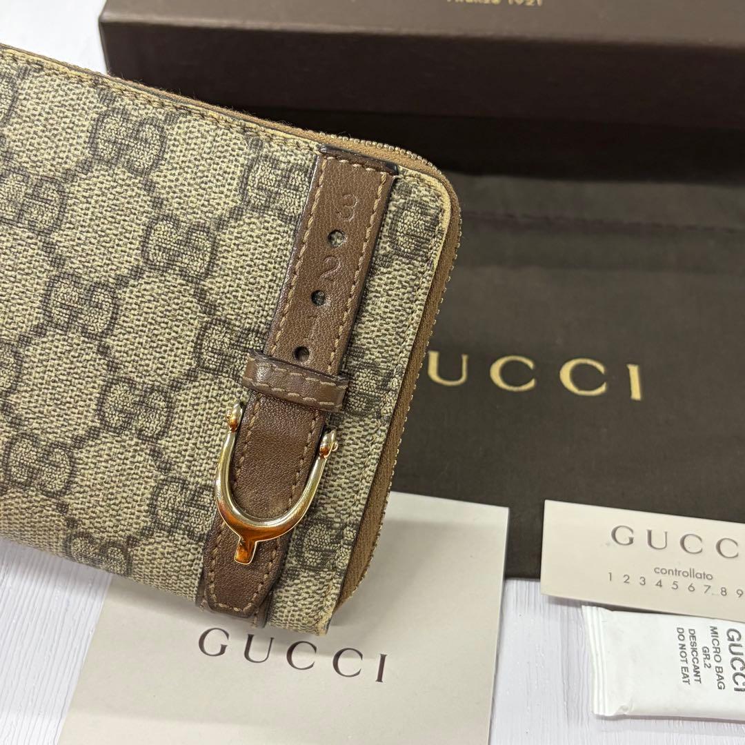 新品同様‼️ グッチ　GUCCI 財布　長財布　GGスプリーム　付属品込み