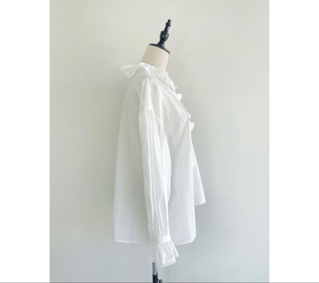 Bilitis dix-sept ans フリル襟ブラウス ホワイト