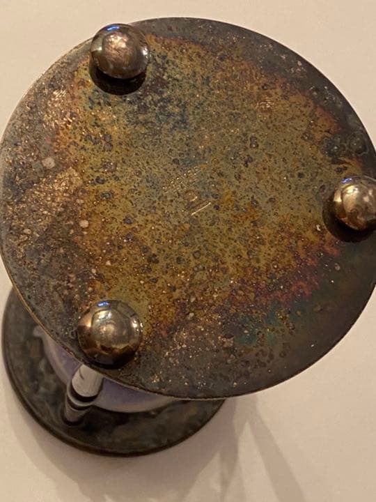 CHRISTOFLEクリストフルのシルバープレイト天然石砂時計