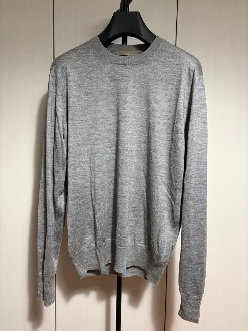 【未使用品】cruciani グレー ニットセーター イタリア製