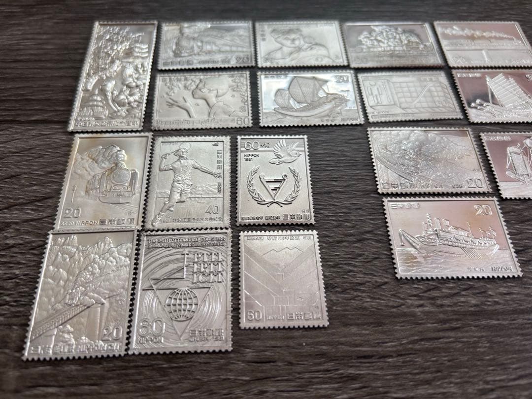 銀製品 日本郵便 コレクション 銀 切手58ｇ