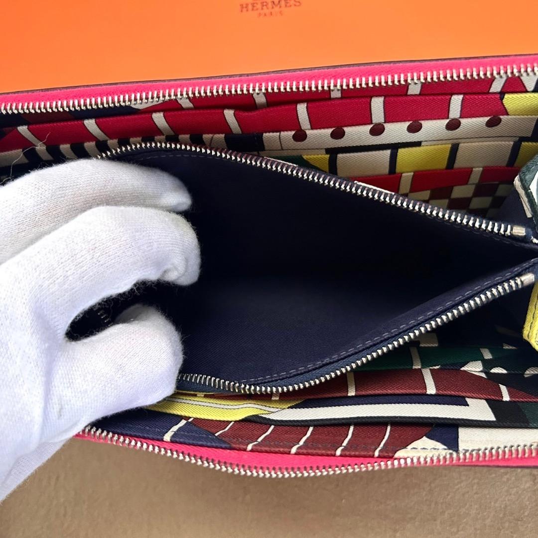 ✨極美品✨エルメス アザップロングシルクイン ローズエクストリーム 長財布