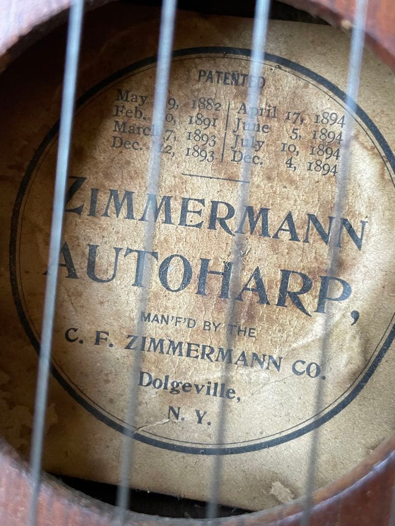 アンティーク　オート　ハープ　木製　1800年代後半　楽器　アメリカ