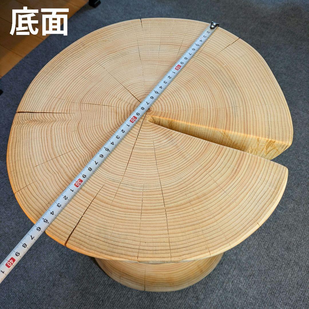 はりーさん　　　檜　大型　丸太　椅子　スツール　テーブル　高さ約46㎝