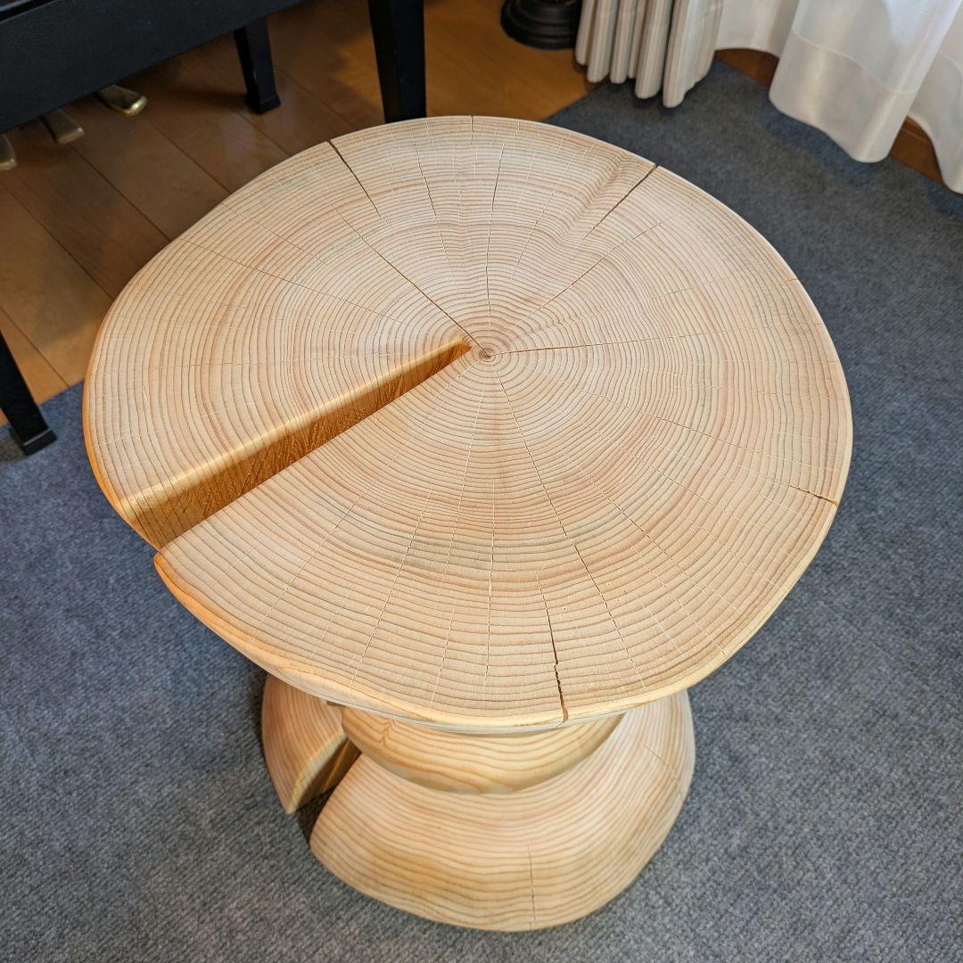 はりーさん　　　檜　大型　丸太　椅子　スツール　テーブル　高さ約46㎝