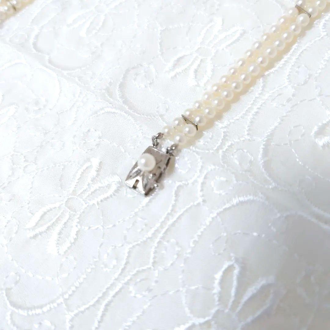 アコヤホワイトベビーパールネックレス2連3mm 20cm