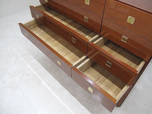 IDC大塚家具 シカモアメープル材チェスト 　W135cm　ローチェスト