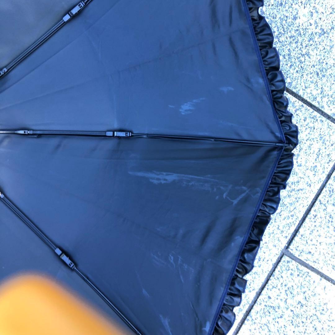 サンバリア100 フリル付き 折りたたみ 晴雨兼用傘