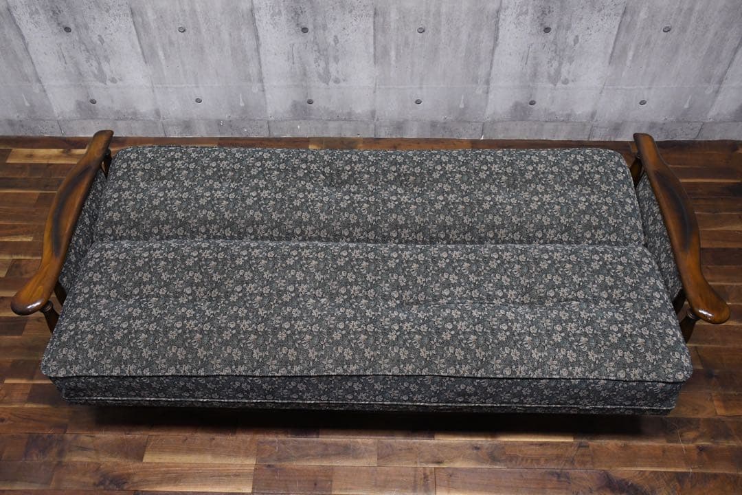 ECK119 カリモク コロニアル ソファベッド 3人掛け スリーピングソファ