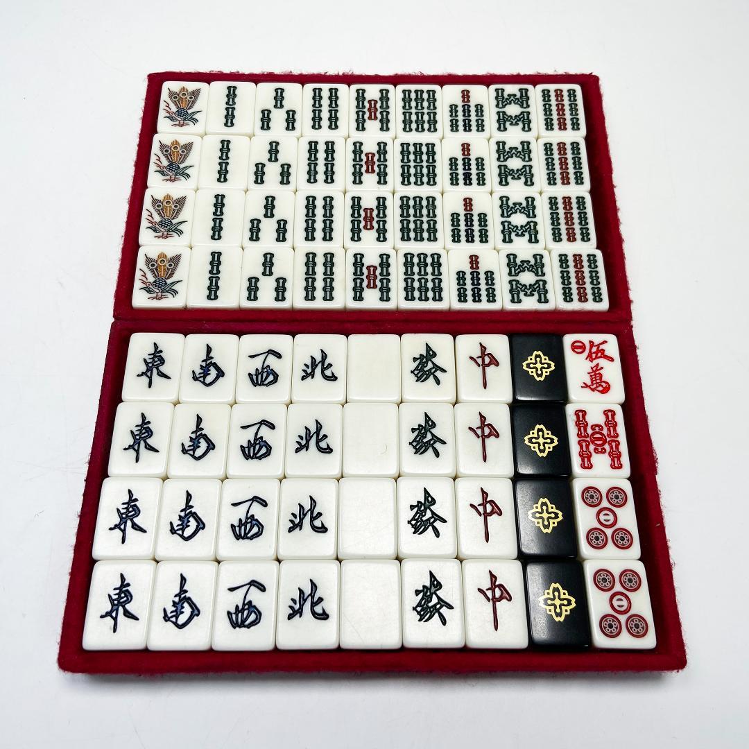 極希少 ミズノ丸一 麻雀牌 背黒 家紋 法悦