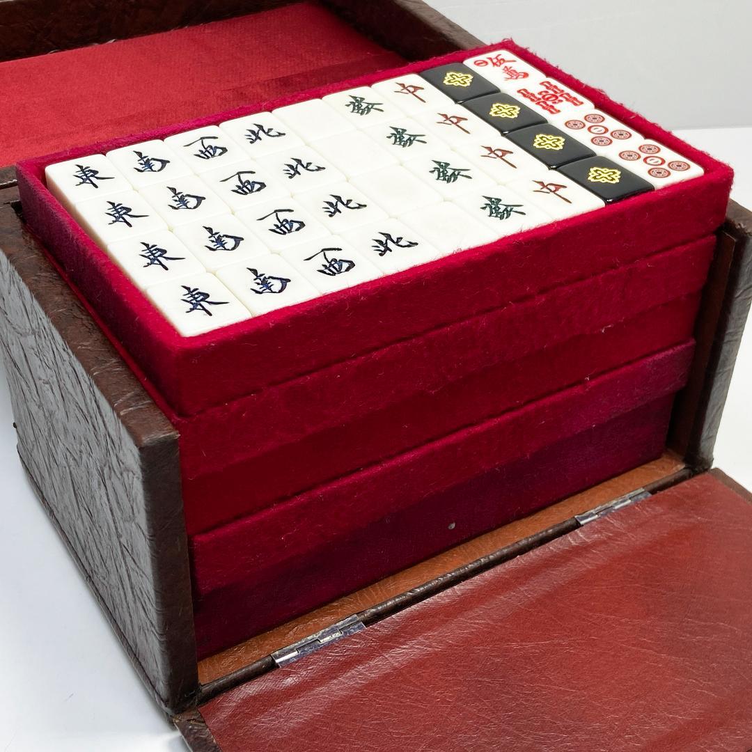 極希少 ミズノ丸一 麻雀牌 背黒 家紋 法悦