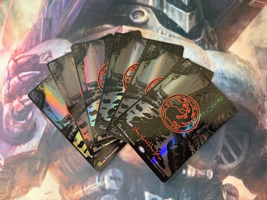 mtg オイルスリック　foil 基本土地　各種6枚セット