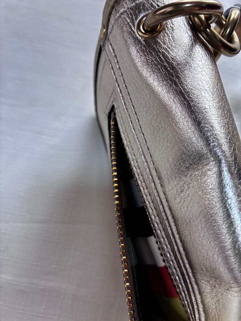 バッグ Coach legacy stripe turn lock llic