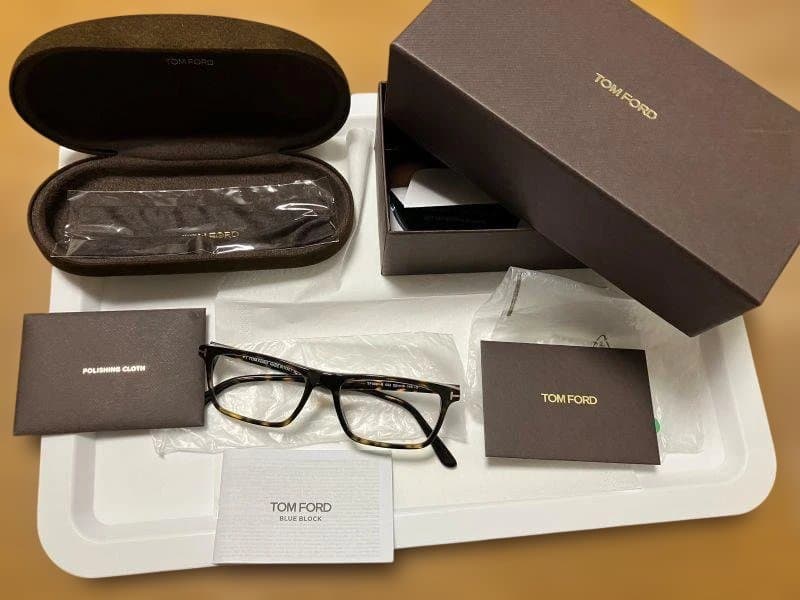 美品 Tom Ford TF5681-B トムフォード 伊達メガネ UV