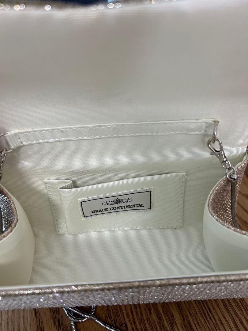 GRACE CONTINENTAL ラインストーンクラッチバッグ