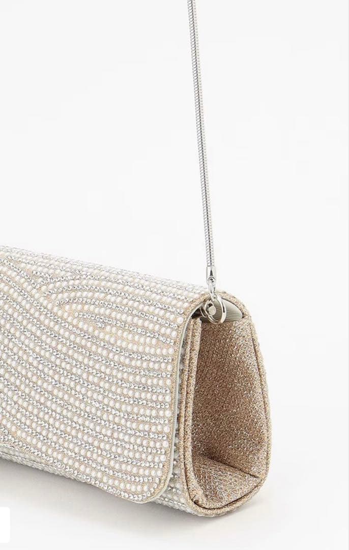 GRACE CONTINENTAL ラインストーンクラッチバッグ