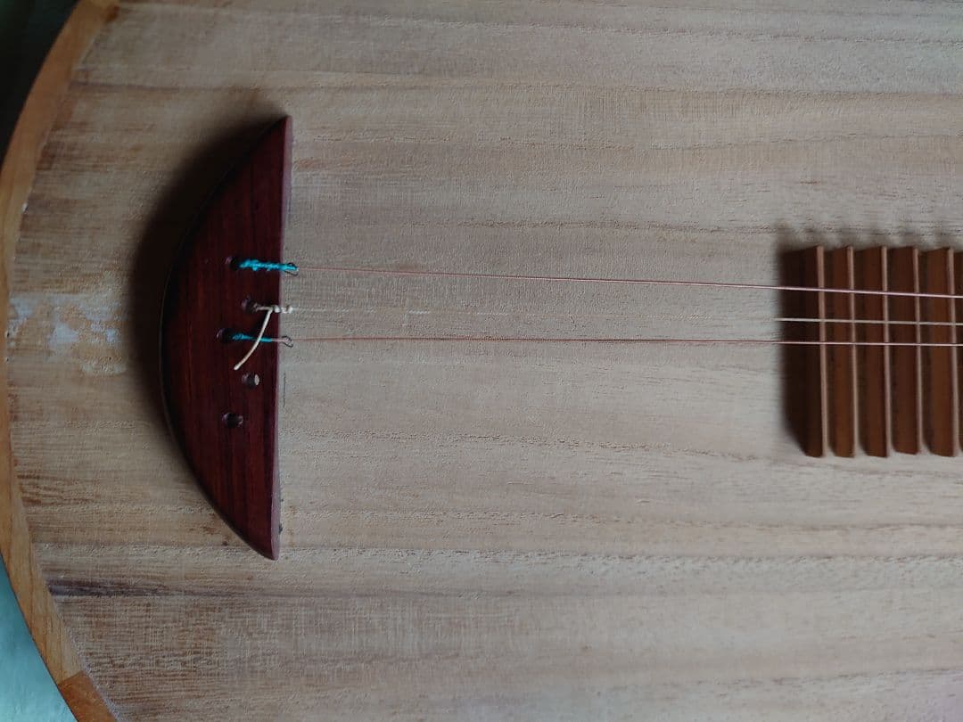 木製 月琴4弦 ケース付き 調弦説明書